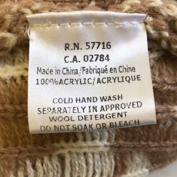 Papillon Women's Cascade Front Rabbit People Cardigan Size XS Blue Brown - Picture 6 of 6